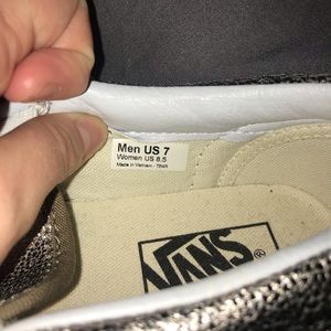 Gold/silver shimmer vans